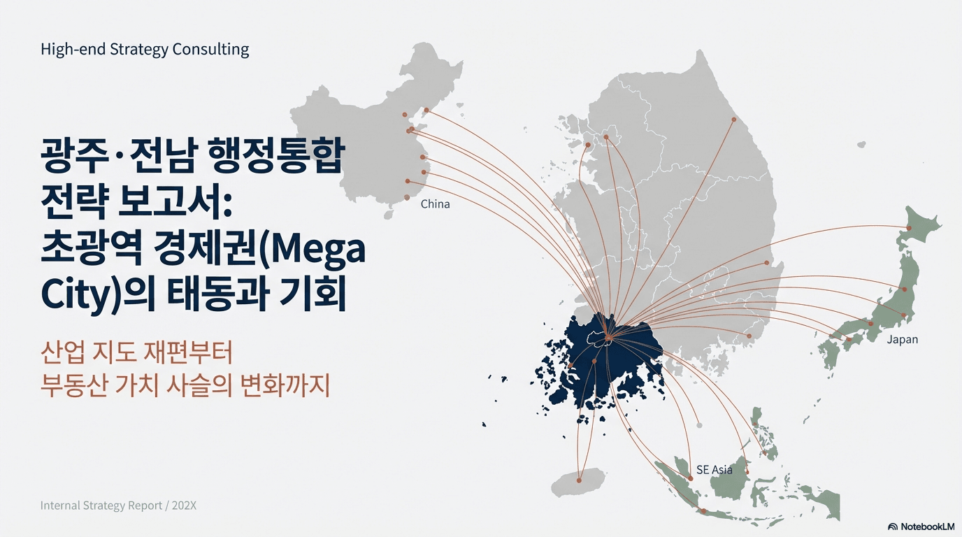 [슬라이드] 전남광주 행정통합보고서 : 초광역경제권(Mega City)태동과 기회